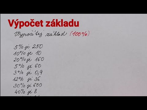 Procenta, výpočet základu