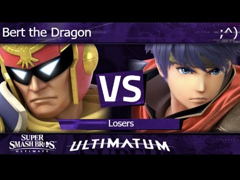 Ultimatum  - Bert the Dragon (C Falcon) vs ;^) (Ike, Bowser) Losers - SSBU