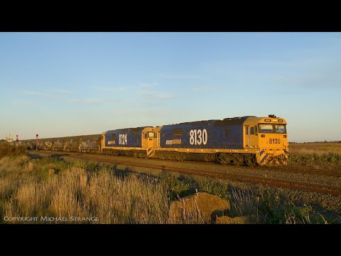 7737V Pacific National Grain Train With NGPF & NGKF Hoppers - PoathTV Australian Railways