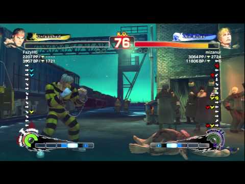 FazyH6 (Ryu) Vs mizanur (Cody) SSF4 AE Ranked Matches - PSN