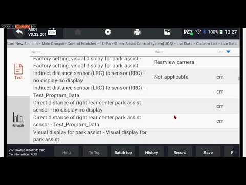 Solve Audi Park Assist Problems: Diagnose & Clear Codes with YOUCANIC Scanner!