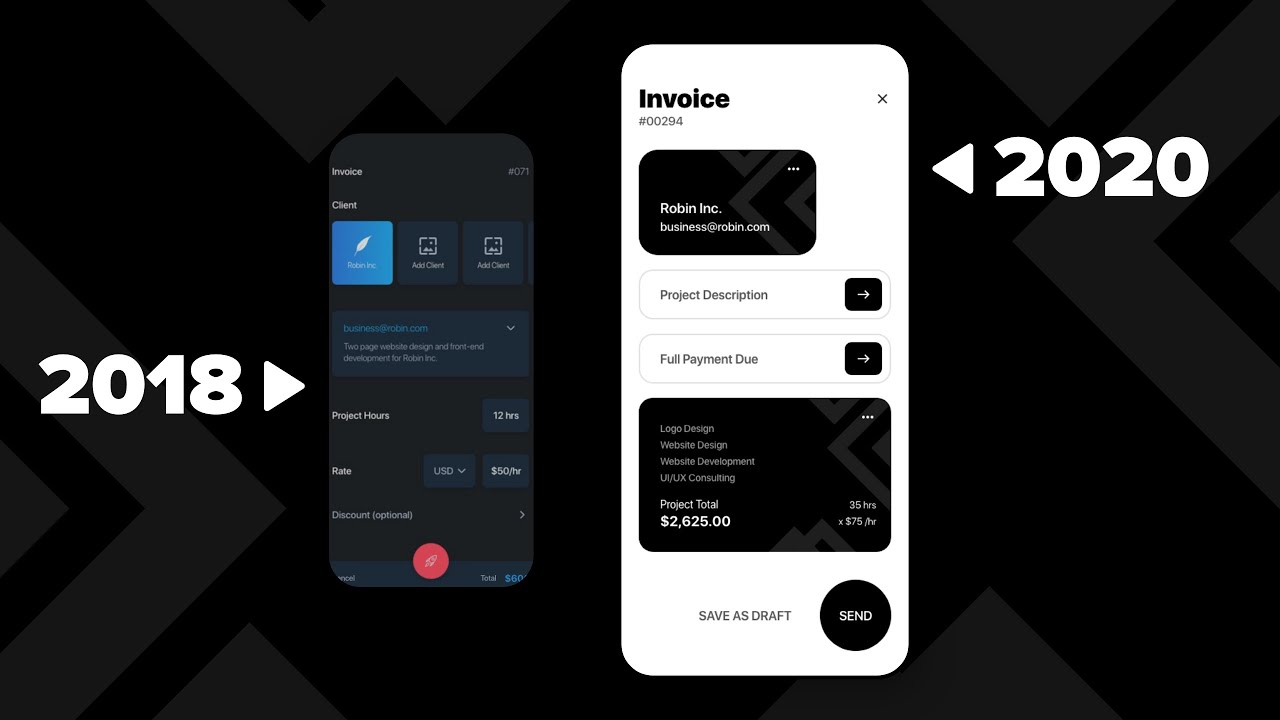 Invoice App Redesign - 2 Years Later