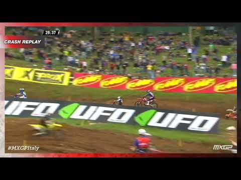Guadagnini and Vialle crash | MX2 Race 1 | MXGP of Italy #MXGP #Motocross