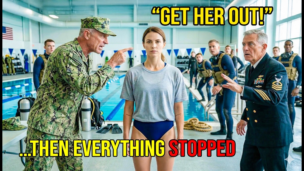 “Drop The Act ” The Bully Humiliated a Quiet girl— Until a Master Chief Recognized Frogman Training.