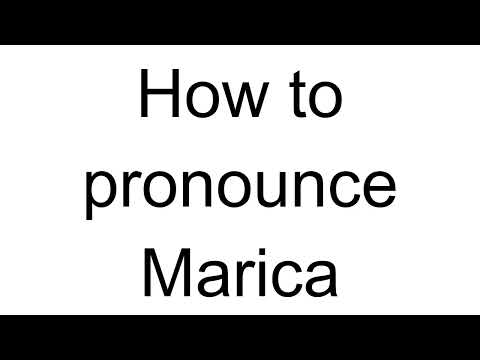How to Pronounce Marica (Croatian)