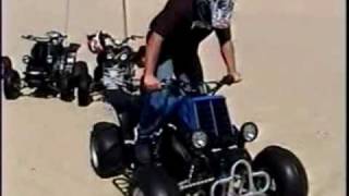 Trying to kick start a Banshee then smoke the clutch.