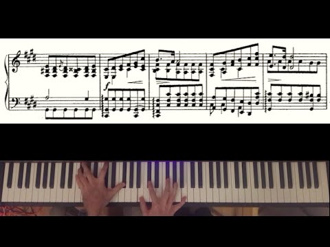 Scriabin Etude in C sharp minor, Op. 2, No. 1 (with score)