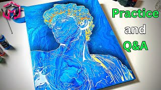 NEW CELL PRODUCT REVEAL - Airbrush and Acrylic Pouring Practice - Live Q&A