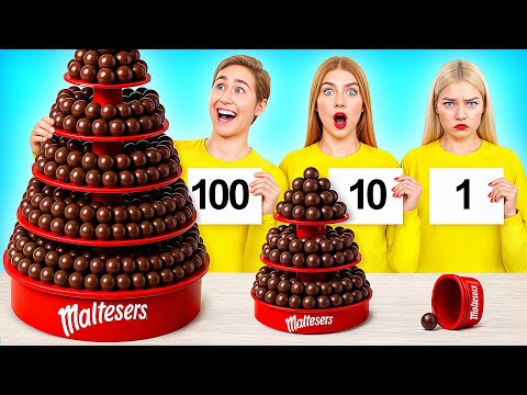 100 Layers of Food Challenge | Crazy Cooking Battle by Multi DO Challenge