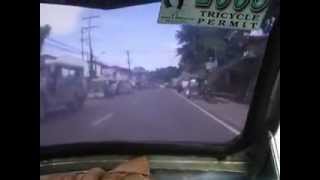 preview picture of video 'Gerona, Philippines,  tricycle ride into town'