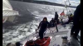 preview picture of video 'Sailing in the Clyde on 78ft maxi round the world racing yacht'