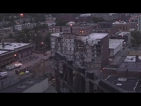 WATCH: Timelapse of second day of demolition at the Davenport apartment building collapse site