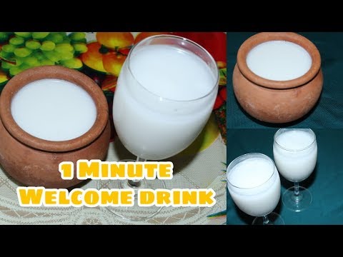 🥥🍹One Minute Easy Welcome Drink || Easy Coconut Juice  || Easy Tips Kitchen