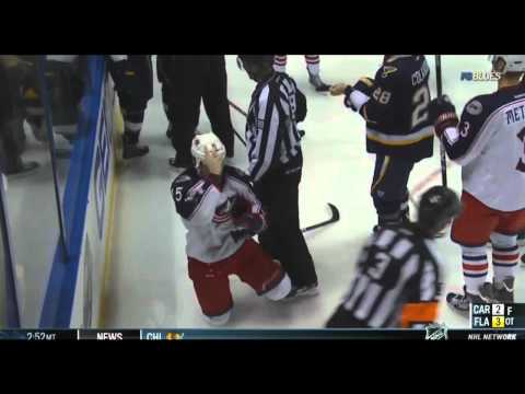 Columbus Blue Jackets vs St. Louis Blues Brawl Dec 18th,2011