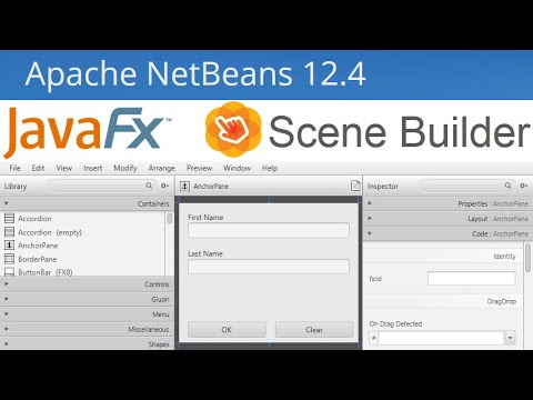 Create JavaFX GUI using Scene Builder and Netbeans 12.4