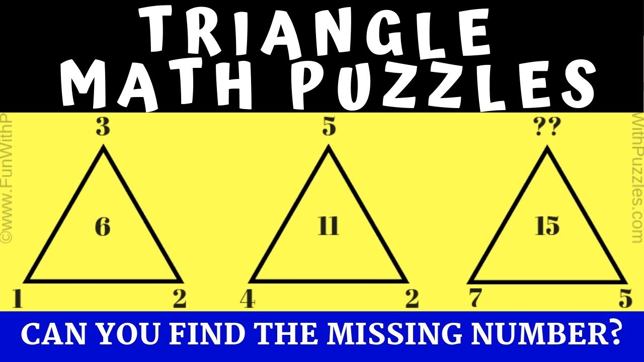 TRIANGLE #MATH #PUZZLES WITH ANSWERS