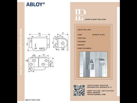 ABLOY PAD LOCK / ABLOY SPECIAL KEY MALAYSIA SELLER
