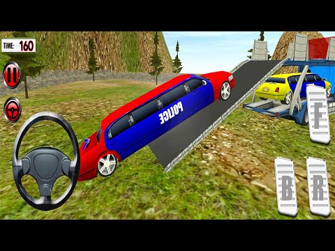 US Police Limo Car Transporter - Offroad Multi Trailer Truck Driving - Android Gameplay