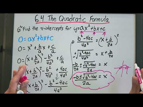 6.4 The Quadratic Formula (Grade 10 Academic, MPM2D)