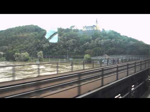 Jízda ve zvláštním vlaku (ČD 440.004) nad rozvodněným Labem - Ústí nad Labem, 5. 6. 2013