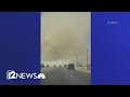 Massive Dust Devil Filmed Crossing Road In Arizona