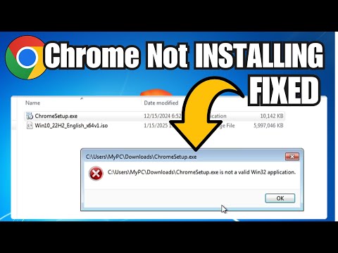 BEST FIX - ChromeSetup.exe is not a valid Win32 application in Windows 7