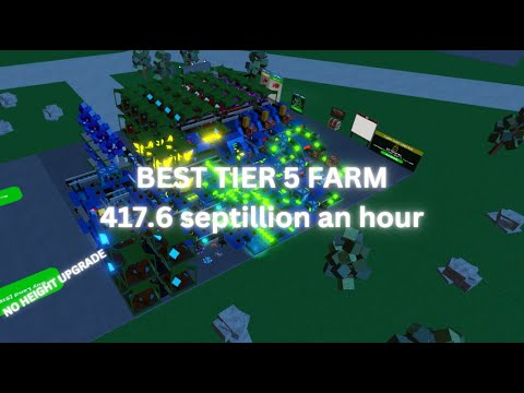 (UPDATED) Best tier 5 farm - 417.6 Septillion an hour | Roblox Factory simulator