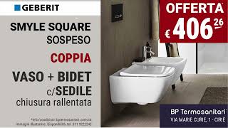 ➡️ Geberit Smyle Square sospeso: design e funzionalità al top | Offerta BP Termosanitari Torino