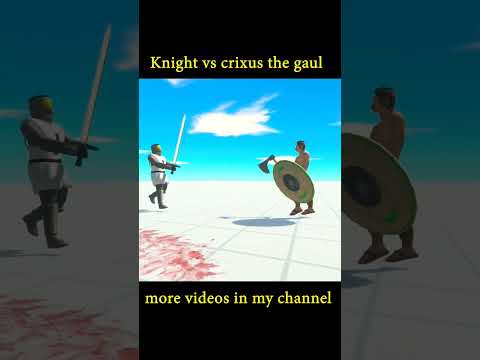 Knight vs crixus the gaul #shorts #ancient #fight
