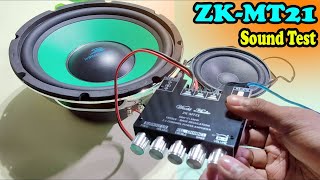 ZK - MT21 Powerful Audio Amplifier Subwoofer Sound Test !