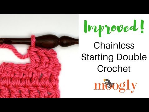 How to Crochet: Improved Chainless Starting Double Crochet (Right Handed)