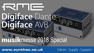 Video thumbnail for RME Digiface Dante and RME Digiface AVB - Musikmesse 2018 by Synthax Audio UK