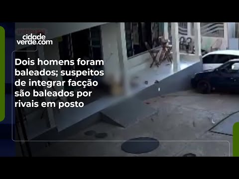Dois homens foram baleados; suspeitos de integrar facção são baleados por rivais em posto
