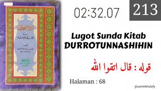 Download lagu 213. Lugot Sunda Kitab Durrotun Nasihin | Qouluhu : Qola Ittaqulloha mp3