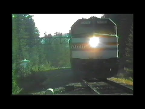 984. AMTRAK # 14 at Abernathy Oregon on September 7 1987 with 2 passenger engine motive power unit