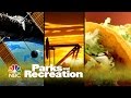 Parks and Recreation - Verizon Chipotle Exxon.