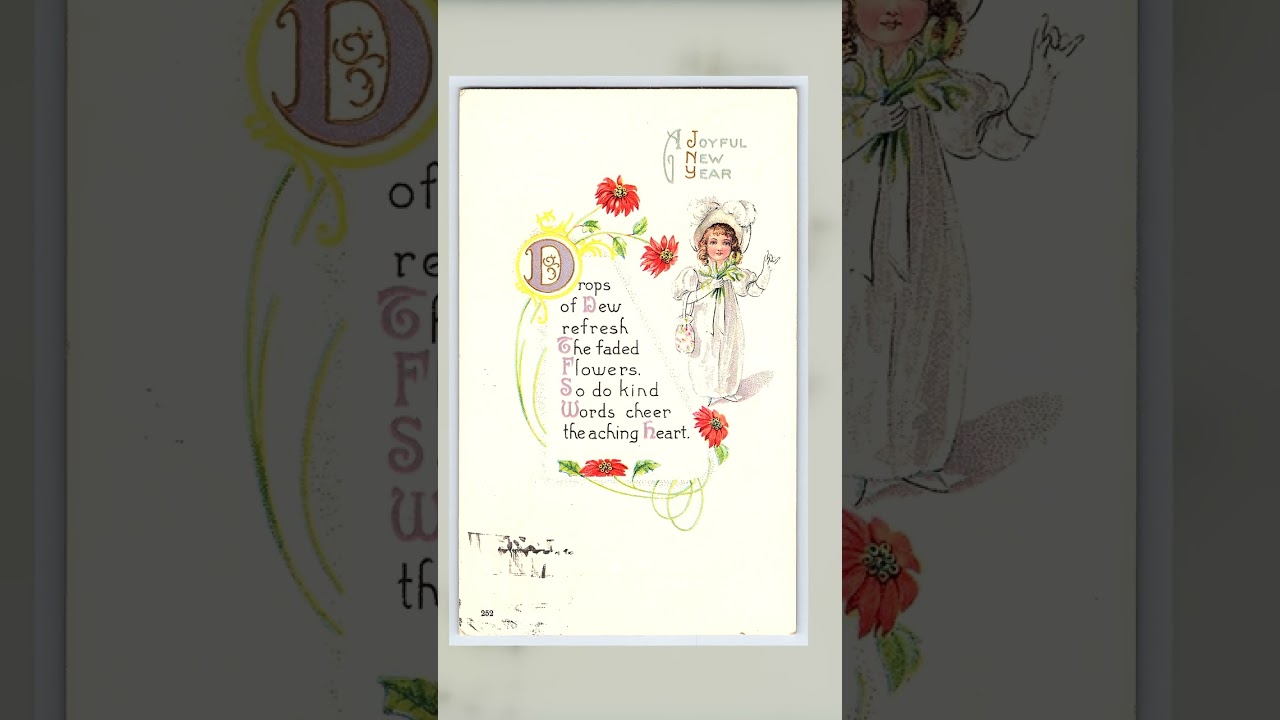 A Joyful New Year Postcard, Divided Back, 1912, Wisconsin to South Dakota Video