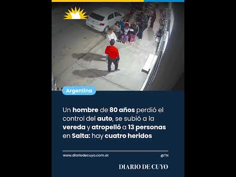Un hombre de 80 años perdió el control se subió a la vereda y atropelló a 13 personas en Salta