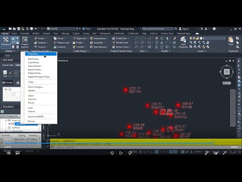 Import Points using .csv file  | AutoCad CIVIL 3D 2022