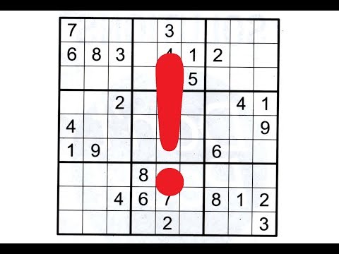 Sudoku Primer 134 - answer sheet for video 133