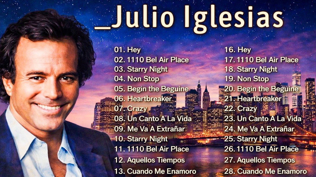 _Julio Iglesias Grandes Exitos - Letra Supa Romantica . Julio Iglesias Las mejores canciones
