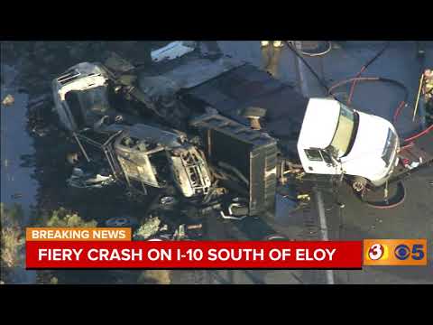 LIVE: Deadly, fiery crash involving semi closes I-10 near Eloy