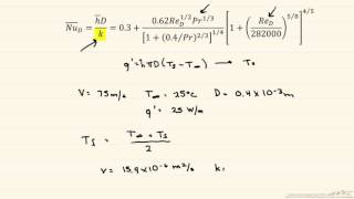 Using the Churchill-Bernstein Correlation for Cylinder in Cross Flow