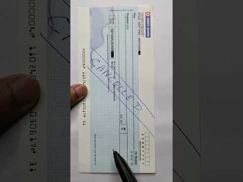 Cancelled Cheque ? How to write a cancelled cheque ? Cancelled Cheque Sample #shorts