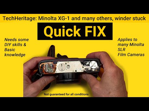 Quick Fix, Minolta XG/XD/X... winding lever locked up, shutter not firing