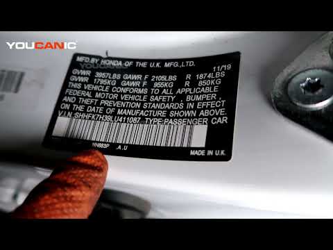 2016-2021 Honda Civic – Paint Code Location