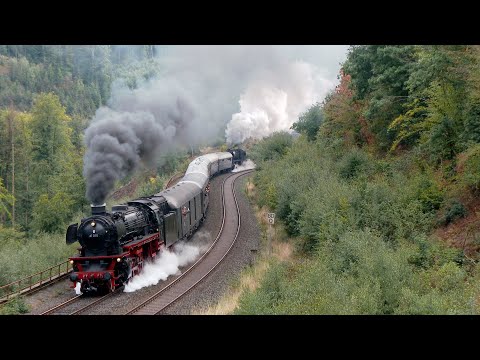 Dampfspektakel Schiefe Ebene. Mit 7 Dampfloks die Rampe rauf