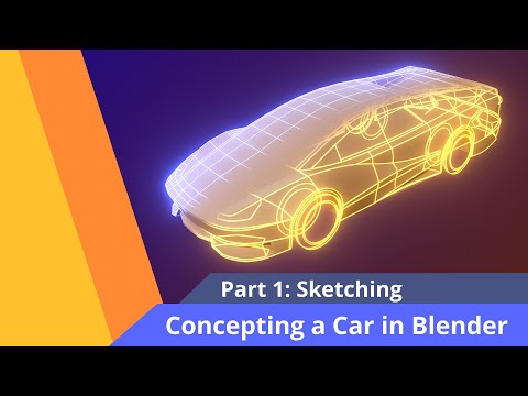 Create a Concept Car in Blender - Part 1: Sketching (Timelapse)