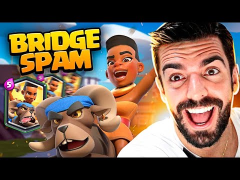 USEI O DECK DE BRIDGE SPAM COM DOMADORA NO CLASH ROYALE!