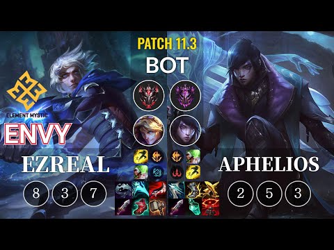 EM Envy Ezreal vs Aphelios Bot - KR Patch 11.3